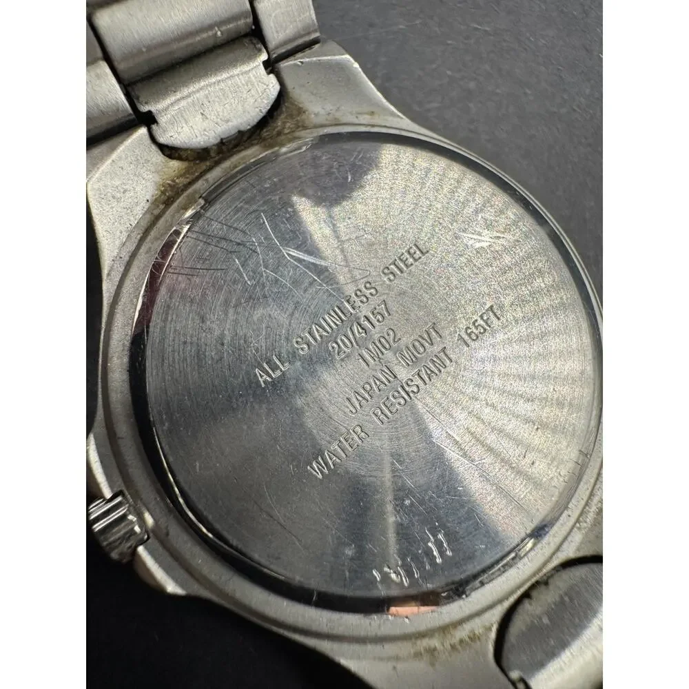 Armitron Day-Date Round Watch Stainless Steel 20/4157 Water Resistant 165ft